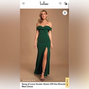 Lulus green maxi dress